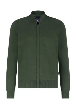 State of Art - Cardigan mit Reißverschluss grün - Gr. - S