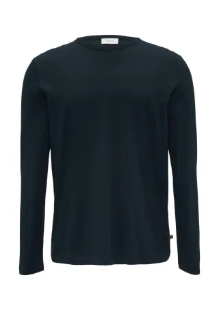 s.Oliver Red Label - Softes Langarmshirt aus Baumwolljersey blau - Gr. - S