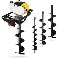 BAMATO Erdbohrer EBO-80, 2,3 kW, max. 9600 U/min, (1-tlg), stufenlose Bohrerdrehzahl, inkl. 3 Bohrer, gummierte Griffe
