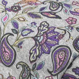 Alpenfleece "Einhorn", grau/rosa
