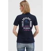 SOCCX Poloshirt mit Puff-Print