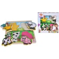 Eichhorn Steckpuzzle Fühl-Puzzle mit Stoff, 4 Puzzleteile