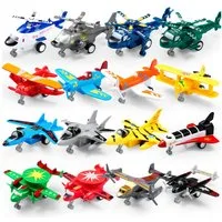 JOYIN Spielzeug-Flugzeug JOYIN 16-teiliges Flugzeug Spielzeug zum Zurückziehen, ab 3 Jahren Jun, (16-tlg)