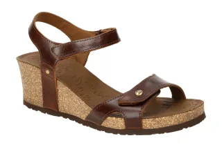 Panama Jack Julia Clay B1 Damen Sandalette Braun - cuero/bark Keilabsatz 4,5cm