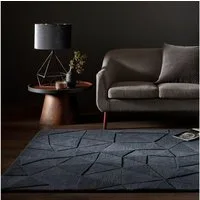 FLAIR RUGS Teppich SHARD, rechteckig, Höhe: 10 mm, Hoch-Tief Effekt, Handgearbeitet, 100 % Wollflor