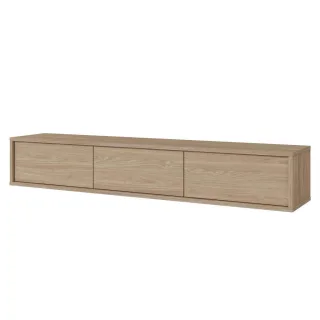Masseno Lowboard, Eiche, Holzwerkstoff, 180x32x36 cm, Wohnzimmer, Wohnwände, Lowboards, Lowboards stehend