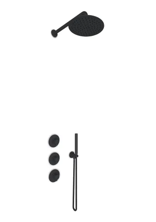 JEE-O Slimline Shower Set 02, schwarz strukturiert, 800-6433 800-6433