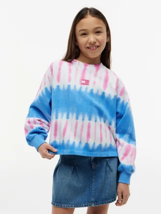 TIE DYE CREWNECK Copenhagen Blue Tie Dye - Gr. - 12