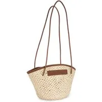LASCANA Shopper Strandtasche, Schultertasche, Korbtasche, Tragetasche, Einkaufstasche, Handtasche in modischer Bast-Optik