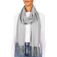 BRUBAKER Schal Cashmirillo Kuschelschal 30/40 x 180 cm Lang Leicht Warm Kuschelig, (Uni-Farben, 1-St. Herbst und Winterschal), Stola Tuch Schal mit Fransen für Damen und Herren