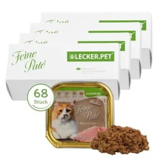 Lyra Pet Lecker.Pet Balu's Feine Paté Reich an Pute Katzenfutter Nassfutter Vollnahrung 7,76 kg
