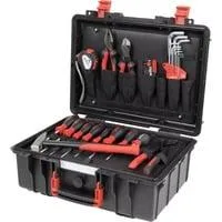 Werkzeugkoffer Basic L mechanic, Werkzeug-Set schwarz/rot, 36-teilig, mit Koffer