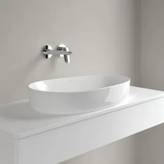Villeroy und Boch Aufsatzwaschtisch 4A7465R1 65x40 cm, asymmetrisch, ohne Überlauf, weiß CeramicPlus