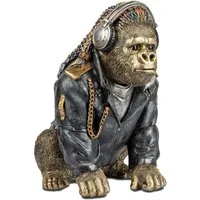 formano Dekofigur Tiere im Anzug, Höhe: 34cm, Farbe: Gold, Motiv: Gorilla