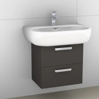 Artiqua 413 Waschtischunterschrank für 4U 123470 Stahlgrau, 413-WU2L-K20-7142-88 413-WU2L-K20-7142-88