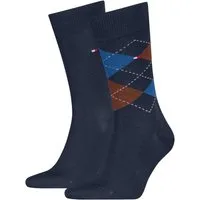 Tommy Hilfiger Socken TH MEN SOCK CHECK 2P (2-Paar, 2 Paar) mit klassischem Argyle-Design