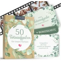 Amari Hochzeitskarte Fotospiel Hochzeit Kreative Fotoaufgaben für Hochzeitsgäste, Kennenlernspiel, Hochzeitsspiel, Fotoalbum