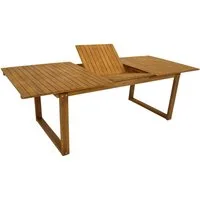 DEGAMO Gartentisch SANTIAGO ausziehbar, 180/240x100cm, Akazie geölt, modernes Kufengestell