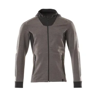 MASCOT Herren Kapuzensweatshirt mit Reißverschluss ACCELERATE Dunkelanthrazit / Schwarz 3XL - 18584-962-1809-3XL