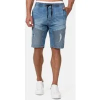 Indicode Jeansshorts Herren Ernest Jeans Shorts Herrenshorts aus elastischer Baumwoll-Qualität