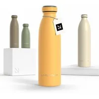 LARS NYSØM Thermoflasche Ren, Isolierflasche mit Vakuum Isolierung: 12h heiß / 24h kühl