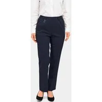 GOLDNER Schlupfhose Kurzgröße: Elegante Stretchhose mit Komfortbund Wollhose mit Eingriffstaschen, Bügelfalten und Knöchellänge