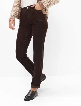 Brax Damen Cordhose Style CAROLA BRUNETTE, dunkelrot, Gr. 48K