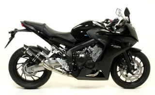 Sport Auspuff Komplettanlage Arrow Thunder Black Carbonkappe Honda CBR 650 F Bj. 14-19 RC74/96 +ABE