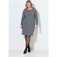 MIAMODA Jerseykleid Jacquardkleid A-Linie gestricktes 3D-Grafikmuster