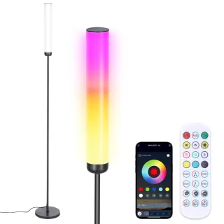 [EU Direct] BlitzWill® BWL-F17 360° RGB Floor Lamp Music Sync Ambient Light APP & Remote Control Dimmable Standing Lamp