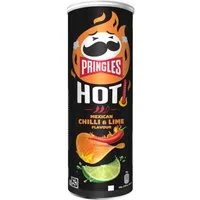 Pringles Knabberei, Pringles Hot Mexican Chilli und Lime Stapelchips Packung 160g