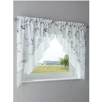 heine Gardine Gardine (2 St), Stangendurchzug, halbtransparent, Fensterbehang