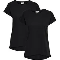 JACQUELINE de YONG T-Shirt 2-er Stück Pack Kurzarm Basic Blusen Set (2-tlg) JDYLOUISA