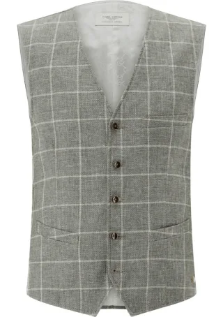 CARL GROSS - Karierte Weste braun - Gr. - 50