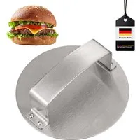 bremermann Burgerpresse Burgerpresse, Hamburgerpresse für Patties, Smash-Burger, Edelstahl (1 St), Edelstahl