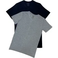 Toker Collection® T-Shirt Herren T-Shirt Basic V- Ausschnitt 2er Pack (Packung, 2er-Pack) aus Baumwolle