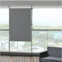 pro.tec Senkrechtmarkise »Cimarra« Klemmmarkise Senkrechtmarkise Dunkelgrau 120 x 270 cm