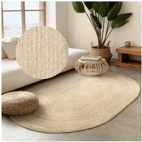 HANSE Home Teppich Rangpur Juteteppich, in rund und oval, oval, Höhe: 10 mm, handgewebt, 100% Jute, Natur, Wohnzimmer, Flur, Boho, Skandi