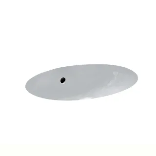 LAUFEN Einbauwaschtisch von oben Birova 530x405, ohne Hahnloch, mit Überlauf, weiß, 8111910000001 H8111910000001