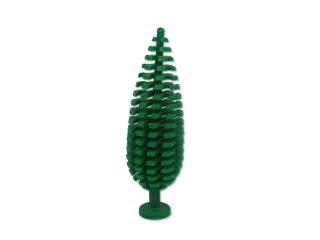 1x LEGO System Pflanze Baum Zypresse Tanne Nadelbaum [16g 11x3x3cm] grün
