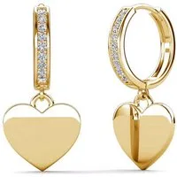 ROUGEMONT Paar Creolen Charmante Herz Creolen Damen Ohrringe Eternel Love Hoops, Wasserfest & Hypoallergen