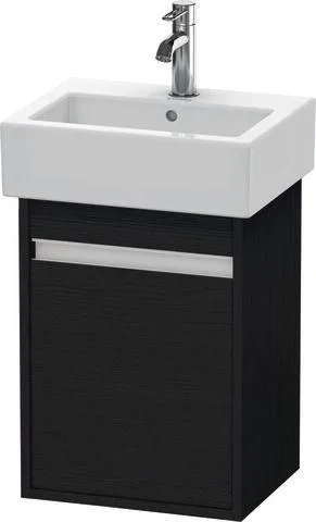 Duravit Ketho Waschtischunterbau wandhängend Eiche Schwarz Matt 400x320x550 mm - KT6630R1616 KT6630R1616
