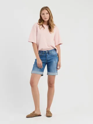 GANG Damen Shorts 94NICA SHORTS - boyfriend fit Jeans lovely denim blue