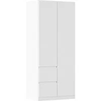 rauch Drehtürenschrank Mehrzweckschrank Aktenschrank Mietswohnung Garderobe MAINZ 91cm breit (3 verschiedene Ausstattungen BASIC/CLASSIC/PREMIUM (inkl. SOFT-CLOSE) grifflose Front, Türen mit Push-to-Open Funktion MADE IN GERMANY