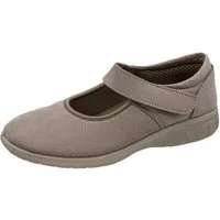 Fischer-Markenschuh Birgit Ballerina aus Stretchmaterial, Ledereinlegesohle herausnehmbar, Gummi-Laufsohle