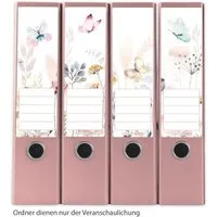 itenga Etiketten itenga 12er Set Ordneretiketten als Panorama Motiv Schmetterling - bre