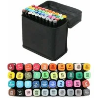 Youyijia Copic Marker 40PCS Alcohol Markers Twin Marker Pens(Black), (40-tlg)