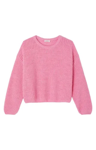American Vintage - Rippstrick-Pullover pink - Gr. - S