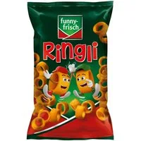 funny-frisch Knabberei, funny frisch Ringli knusprige Kartoffelringe mit Paprika Geschmack 35g