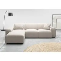 Home affaire Ecksofa Glimminge L-Form auch in Breitcord, Feincord + Easy care-Bezug, Breite 264, Zierkissen